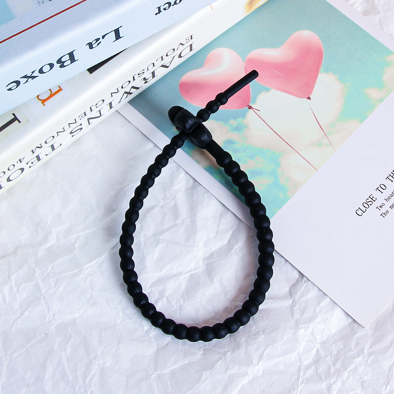 25cm colorido pequeña flor de silicona cuerda DIY joyería llavero accesorios auto-bloqueo cordón Correa cordón corbata