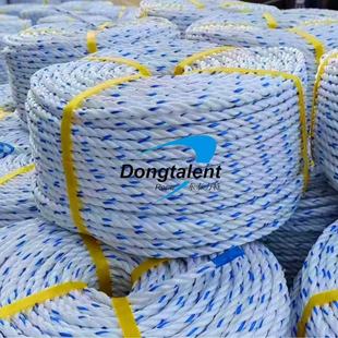 Manufacturer Custom-Made Pp White String Blue Bundling Plastic Rope Wholesale, Sun-Resistant, Wear-Resistant, High-Strength and Durable for Breeding Manure Scraper