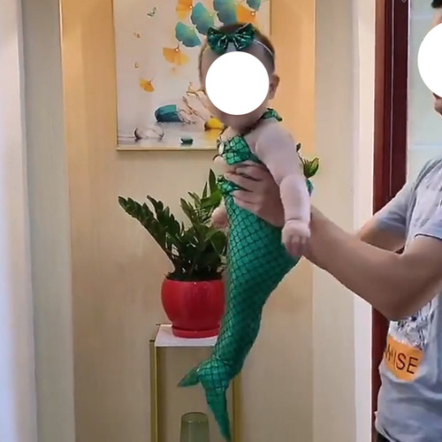 Baby mermaid tail newborn photography clothing studio beauty baby styling props baby full moon