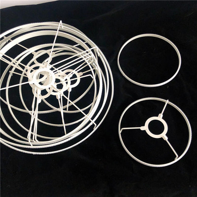 五金铁丝灯罩架台灯配件扁铁灯罩编织绳架圆圈架子E27架圆形定做|ms