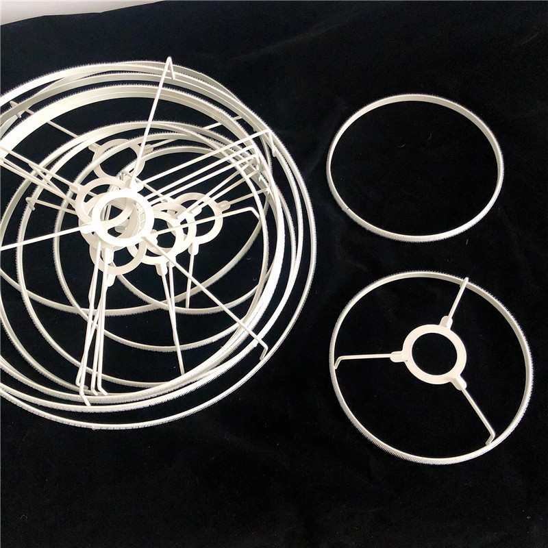 五金铁丝灯罩架台灯配件扁铁灯罩编织绳架圆圈架子E27架圆形定做|ms