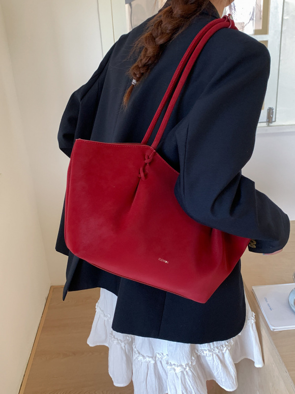 复古磨砂大容量包包女2025新款通勤百搭单肩包外出上班手提托特包|undefined
