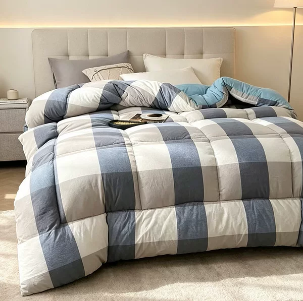 1.5-3kg Optional Spring and Autumn Warm Quilt Core and Cover 1.5*2m for Dormitory Single Bed (Color/Design Random)