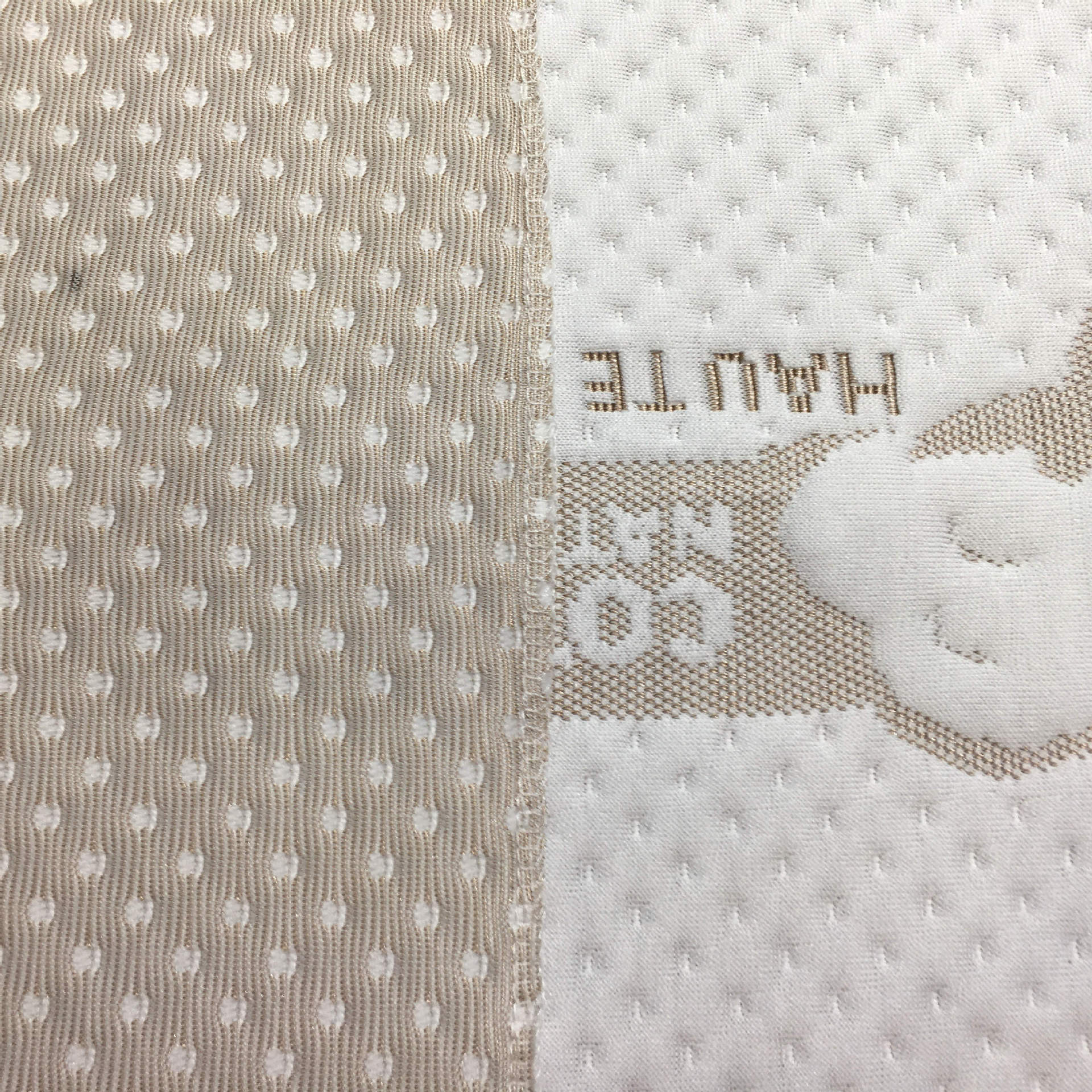 300 gramos de algodón tela de colchón tejido Jacquard redondo blanco tela de colchón transpirable image 3