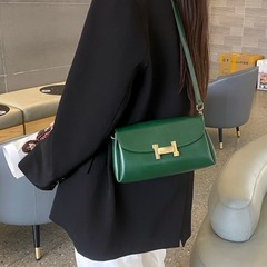 斜挎包直播跨境新款小方包簡約真皮高級感輕奢植鞣頭層牛皮單肩包