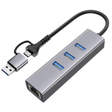 type-c�DRJ45ǧ��USB3.0�ĺ�һ�Uչ�]hub�Pӛ����X��̫�W��չ�]
