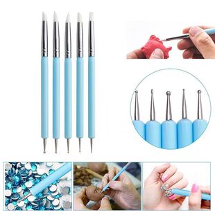 Silicone Soft-Tip Double-Ended Dotting and Indentation Pen Rubber Pen for Figurines, Oil Clay, Stone Plasticine, Soft Pottery Sculpture Tools, Creative