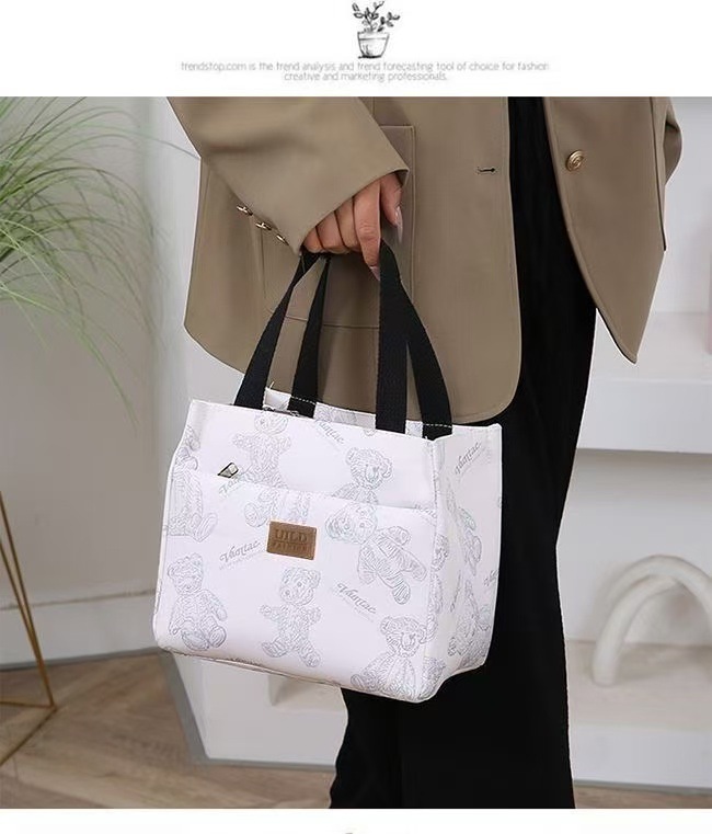 New handbag bento for mommy and office workers. Oxford cloth with rice for work. Fashionable lunch box with large capacity Application Scenario