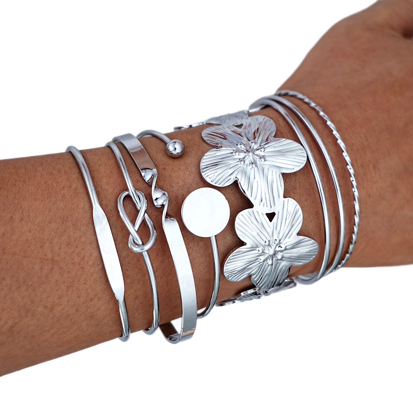 Europa y los Estados Unidos venta cruzada espejo amplio borde abierto pulsera simple personalidad exagerada pulsera de lujo ligera pulsera de forma especial