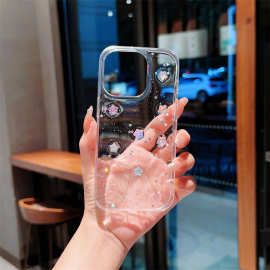 夜光星星iPhone17简约手机壳适用苹果16Promax闪粉13透明15软套14