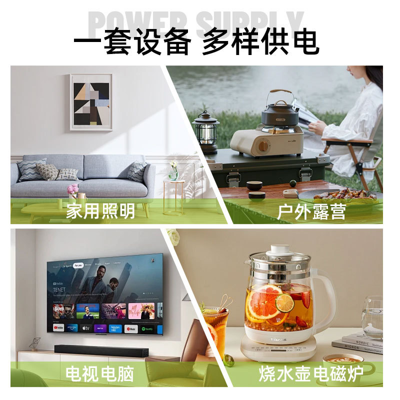 Lámpara de suministro de energía de emergencia portátil multifuncional integrada para sistema de generación de energía solar de almacenamiento de energía móvil al aire libre