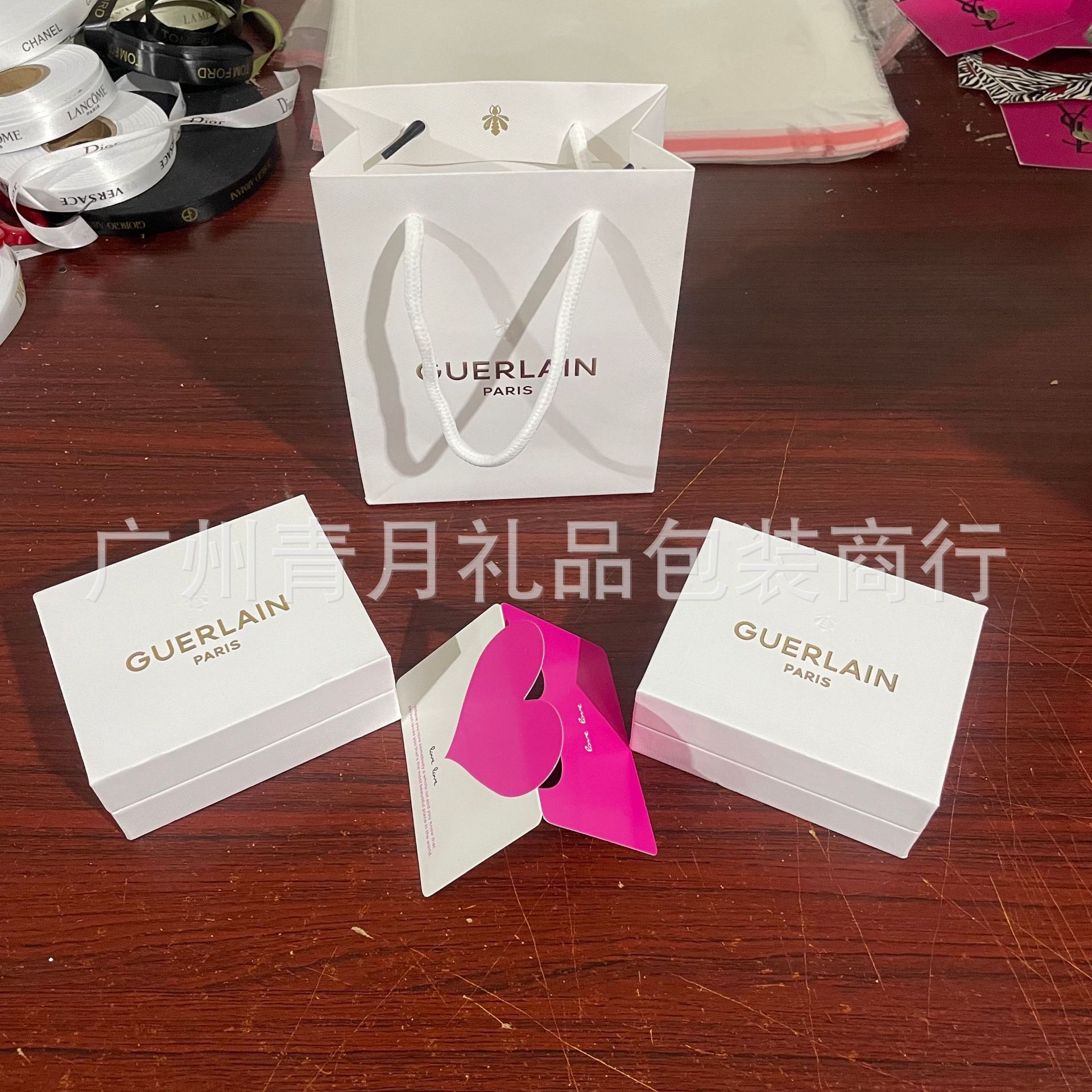 专柜娇家唇膏盒亲亲宝石口红包装盒口红盒手袋购物袋子现货批发