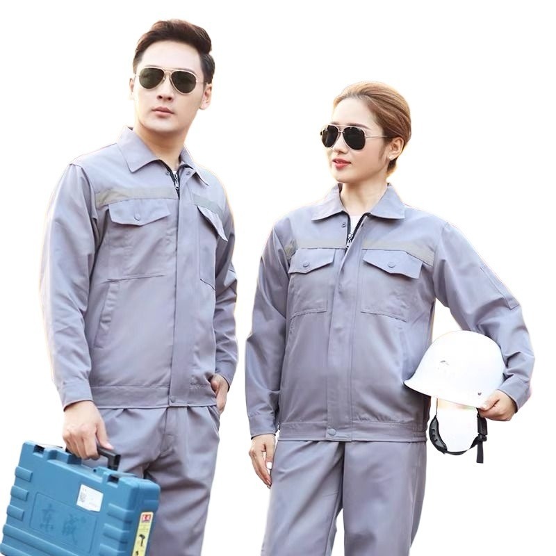 劳保服定制长袖工作服套装男女耐脏磨汽修工服工人厂服车间工装|undefined