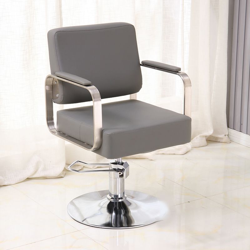 Sin pedal - asiento gris - reposabrazos plateados - disco galvanizado