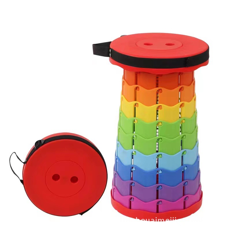 Taburete plegable portátil de viaje al aire libre para acampar Silla de pesca portátil pequeño Maza taburete de pesca de picnic plegable taburete telescópico