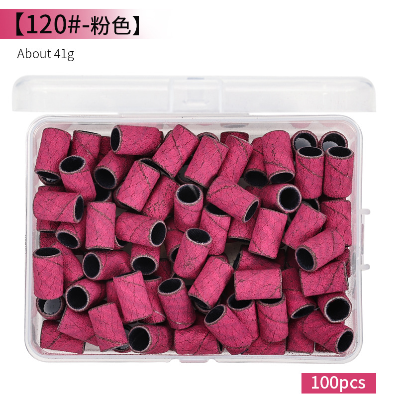 Transfronterizo nuevo clavo cabeza de molienda anillo de arena máquina de pulir eléctrica clavo anillo de molienda negro y blanco multi-color caja de montaje cojinete