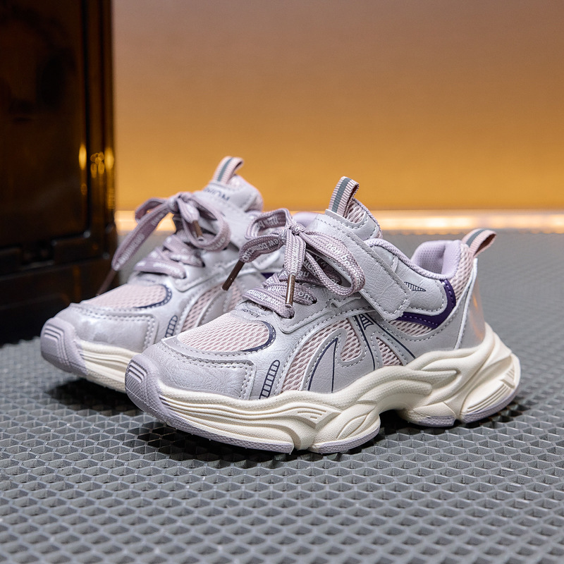Zapatos deportivos para niños otoño 2026 nuevos zapatos de papá para niños zapatos de malla transpirables zapatos de corrida para niñas zapatos de niños ecológicos