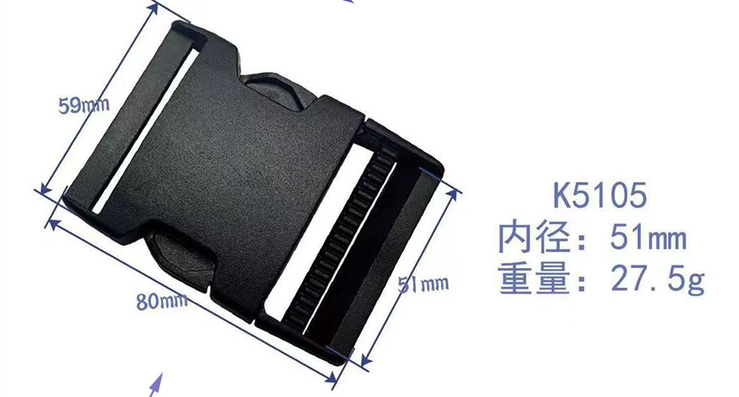 Fabricante de hebillas cuadradas de plástico de varios tamaños, hebillas de ajuste para correas tácticas de exterior, hebillas para cinturones de mochilas y hebillas para mochilas escolares.