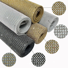 工厂批发3mm铝网钻无胶底钻网热熔胶排钻网钻diy家居服饰配件辅料