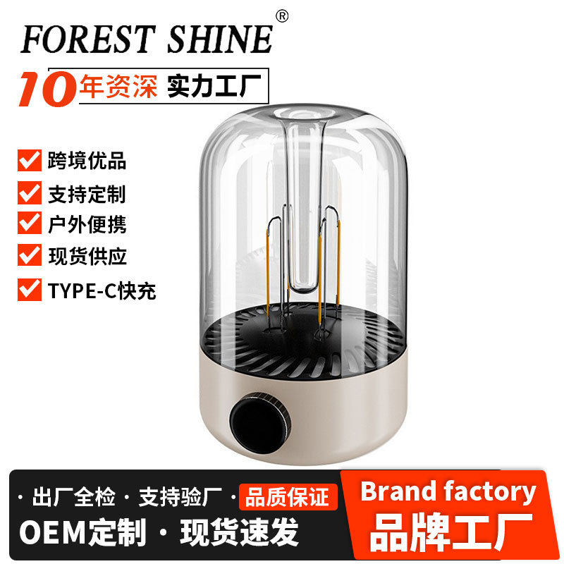 Transfronterizo nueva lámpara de camping camping atmosfera lámpara impermeable sin electrodo atenuación lámpara de alambre de tungsteno de emergencia portátil tesoro de carga