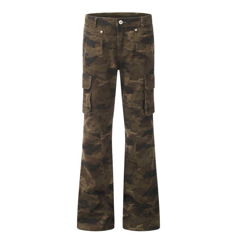 Pantalones de Mezclilla Camuflados para Hombre de Algodón, Bolsillos Múltiples, para Uso Diario image 6