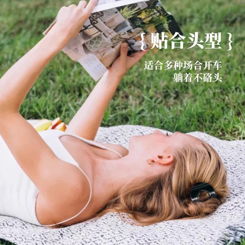頭痛くないアワビグラバー レディース 丸型フラットカモノハシクリップ 後頭部プレート ヘアクリップ 曲線ポニーテールクリップ ヘアクリップ|undefined