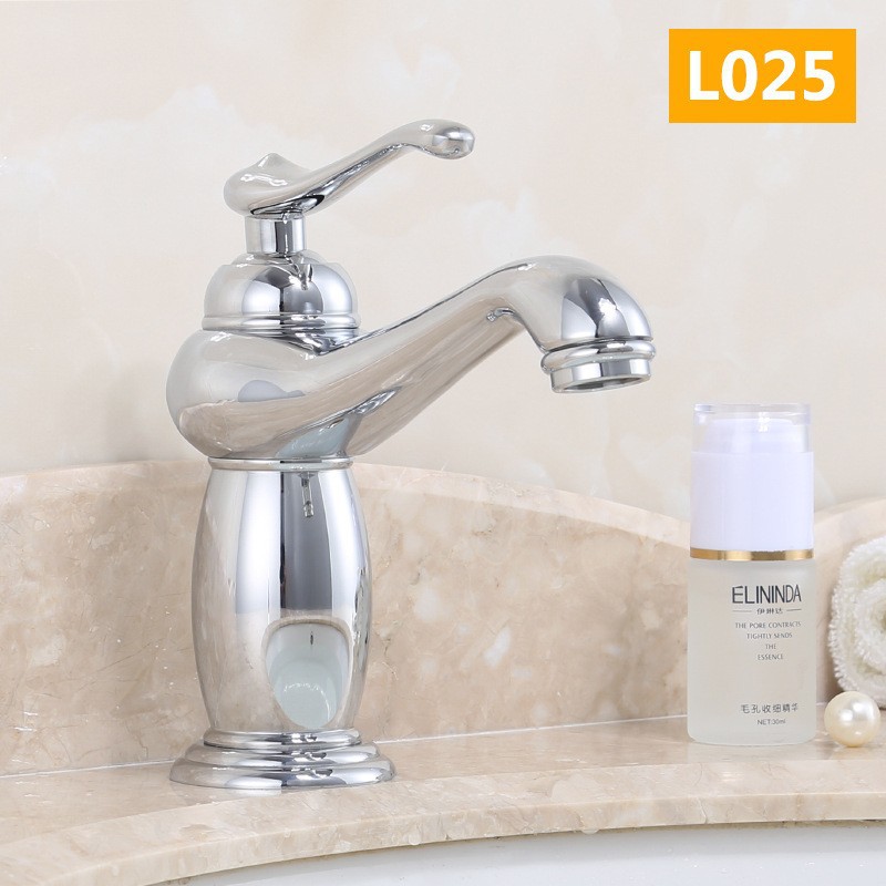 Grifo de cobre caliente y fría Cuenca del grifo de la vendimia lavabo de lavabo grifo europeo hogar