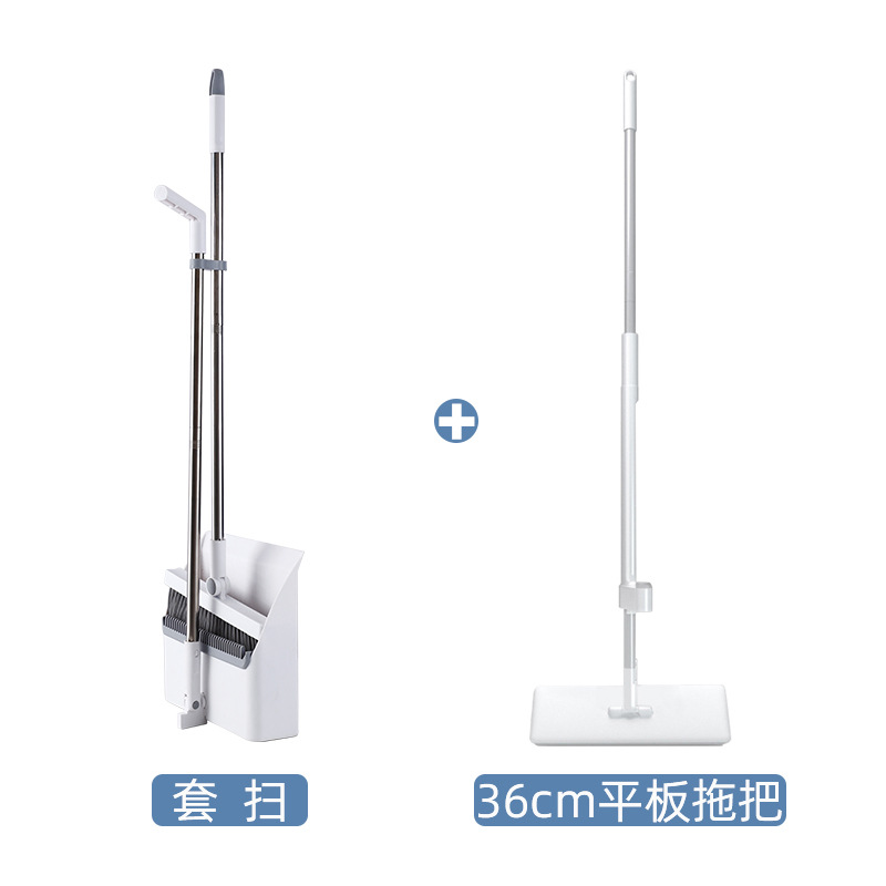 Combinación de escoba doméstica nuevo conjunto de escobilla de acero inoxidable