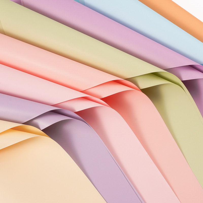 Solid Color European-Style Paper Bouquet Wrapping Paper Korean Style Single Color First Love Paper Waterproof Flower Wrapping Paper Floral Shop Materials