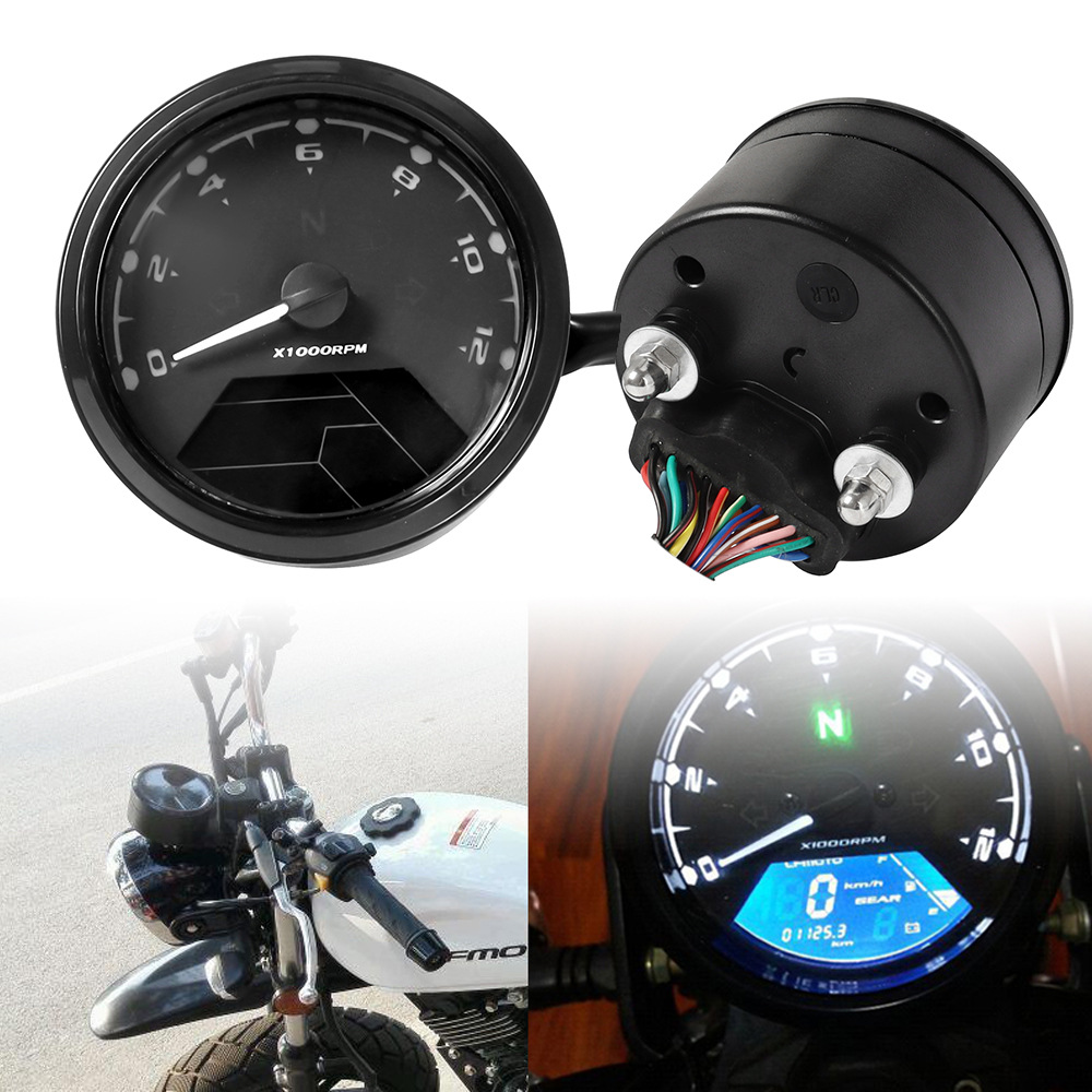 Motorcycle Modified Instrument Retro Modified Instrument Odometer Lcd Instrument/New Instrument Assembly