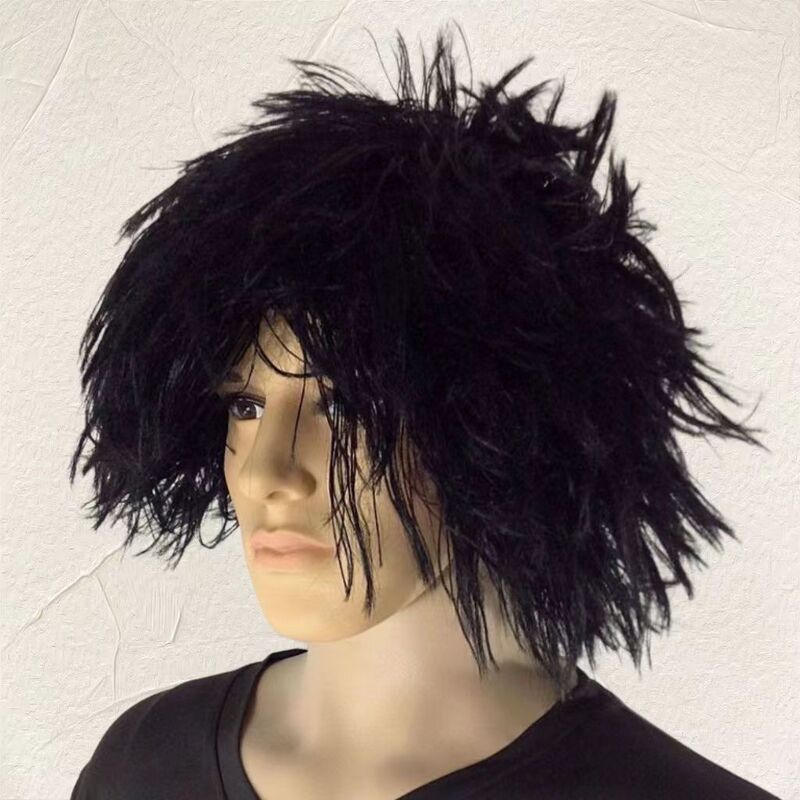 Beggar Wig Masquerade Explosive Head Wig Male Black Long Straight Savage Headgear Stage Performance Crazy Wig