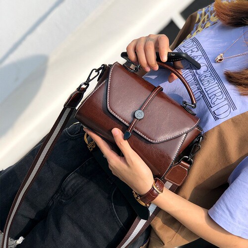 Leather Small Bag for Women  New Fashion Versatile Shoulder Bag Top Handle Bag Genuine Leather Women's Bag Elegant Crossbody Bag
