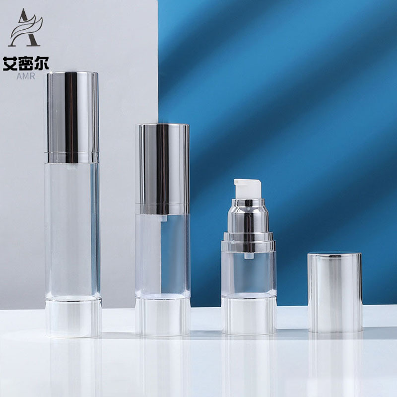 15/30/50ml乳液化妆品瓶按压AS仿电化铝真空瓶便携旅行分装喷雾瓶