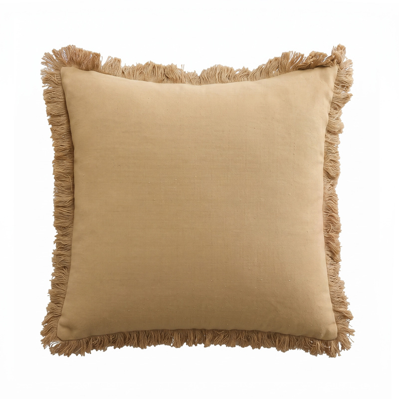 Moderno simple algodón sólido lino contra la funda de almohada silencioso viento multicolor cuadrado bordado encaje sala de estar oficina abraza funda de almohada image 13