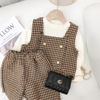 Children's spring set, clothing, T-shirt, shorts, Chanel style, 2022 collection, Korean style, western style