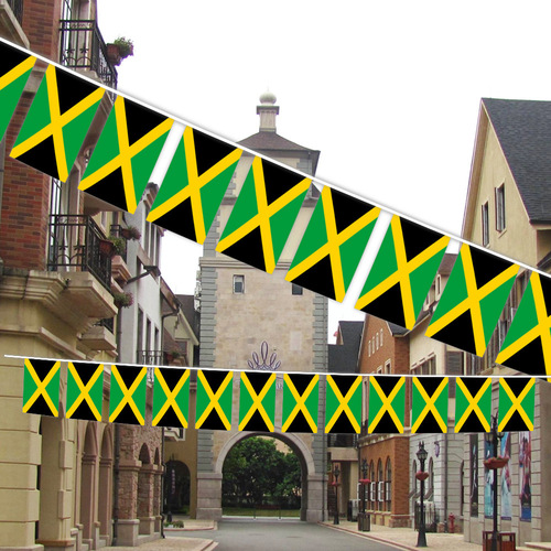 14*21cm Jamaica string flag square fan flag 20*28cm hanging flag polyester pull flag factory wholesale 