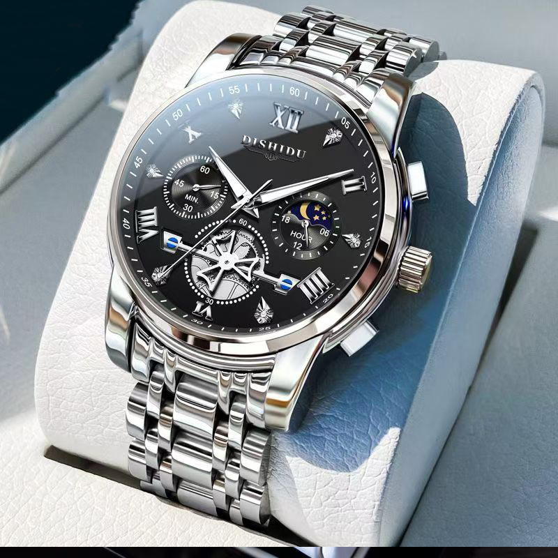 New Watch Dropshipping Cross-Border Three-Eye Six-Pin Multi-Functional Waterproof Quartz Watch Luminous Men's Watch for Men