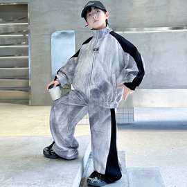 男童春装套装2026新款中大儿童春秋款炸街衣服男孩春季帅气两件套