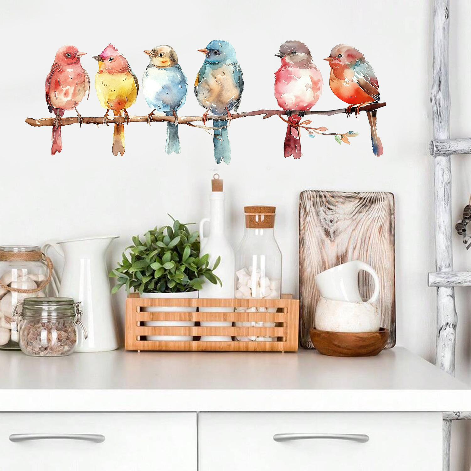 Amazon transfronterizo en un grupo de pájaros coloridos pegatinas de pared para la decoración de la sala de estar del dormitorio pegatinas autoadhesivas