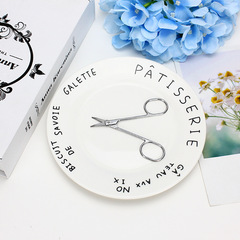 美容剪不鏽鋼小剪刀修眉化妝剪圓頭鼻毛剪睫毛眉剪修毛手動修剪器