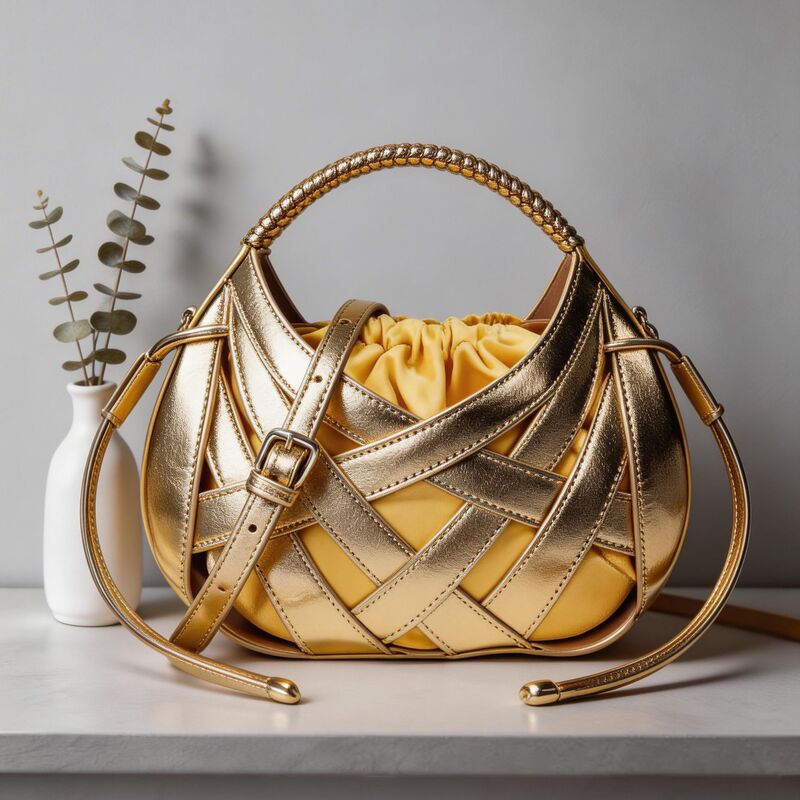 Retro Cross-Woven Bag for Women with Hollow Decoration and Inner Pocket, Bird's Nest Bag for Daily Use, Niche Crossbody Woven Bag