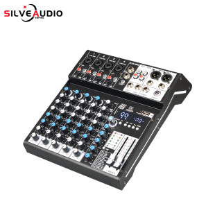 Professional Mixer 6-Way Stage Performance Conference Small Portable Phantom Power USB Bluetooth Live Singing