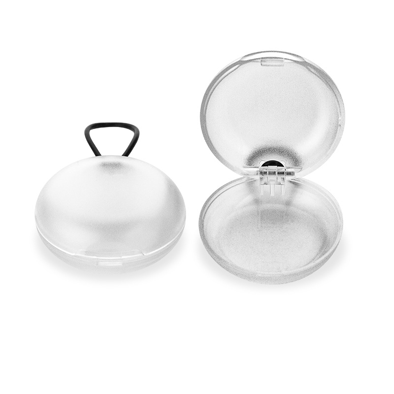 Caja de tapones para los oídos caja de almacenamiento redonda plástico transparente natación reducción de ruido tapones para los oídos caja especial caja de almacenamiento de joyería pequeña caja cuadrada