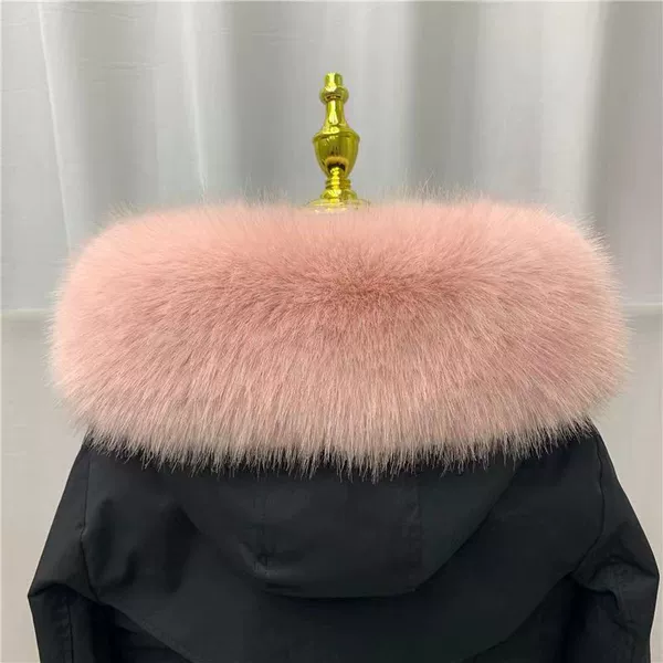 Pink*fake fox fur collar length 75cm*width 15cm