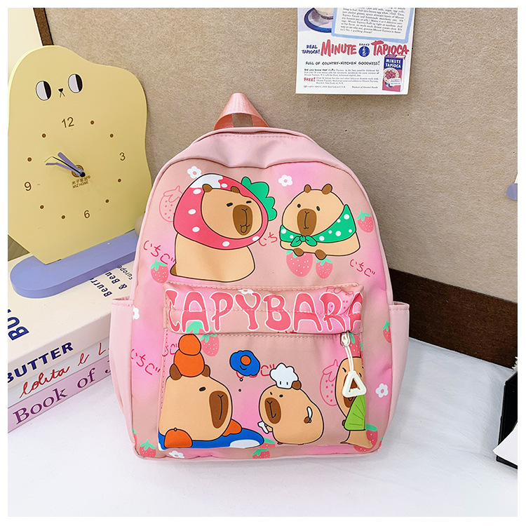 Fashionable kindergarten cute cartoon backpack, Kapibala popular small schoolbag new style, 3-6 years old children's shoulder trend undefined