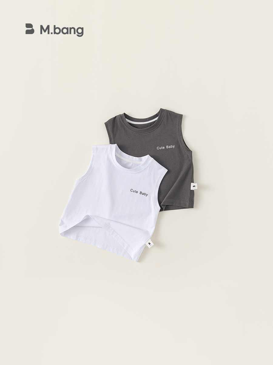 Youbao ropa para niños ropa casual ropa para niños tops chaleco para niños verano nuevo producto camiseta sin mangas para niños estilo occidental XY84003