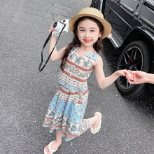 女童人造棉套装夏季2025新款傣族儿童宝宝洋气时髦棉绸夏装阔腿裤