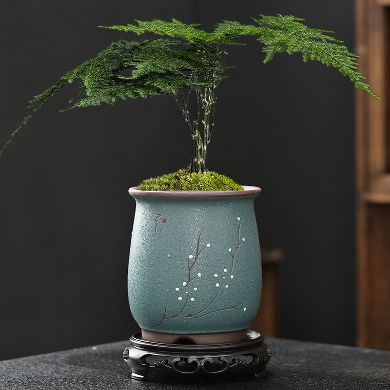 Purple Clay Large-Diameter Flower Pot, Coarse Pottery, Breathable, Chinese Style Bonsai Pot, Ceramic Orchid Pot, Wholesale Large Size for Clivia Purple Clay Large-Diameter Flower Pot, Coarse Pottery, Breathable, Chinese Style Bonsai Pot, Ceramic Orchid Pot, Wholesale Large Size for Clivia