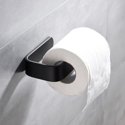 Toilet paper holder without drilling, plastic multi-functional clip and ring storage rack for bathroom tissue box