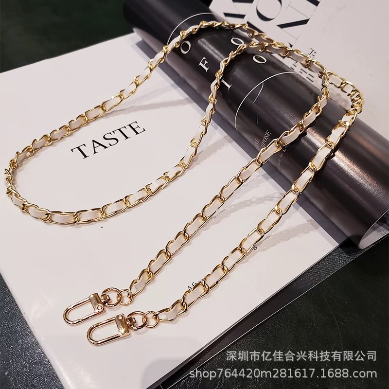 Red de celebridades Xiaoxiangfeng cadena de mensajero cordón de caja de teléfono móvil bolso de cuero de metal largo correa de hombro cadena de camioneta de moda